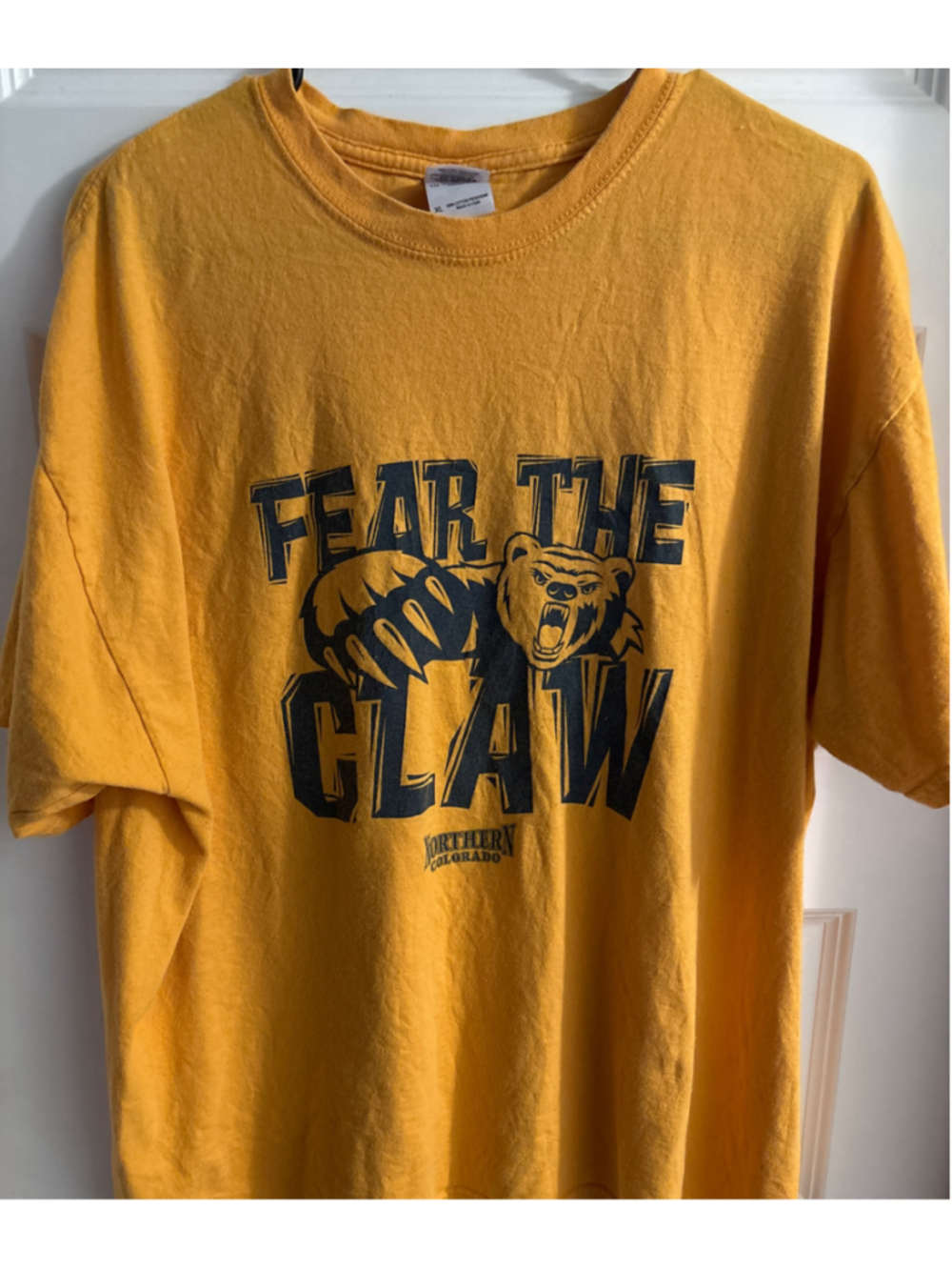 Men's Gildan Northern Colorado Bear Pride Graphic T-Shirt Yellow XL